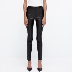 Zara faux leather leggings